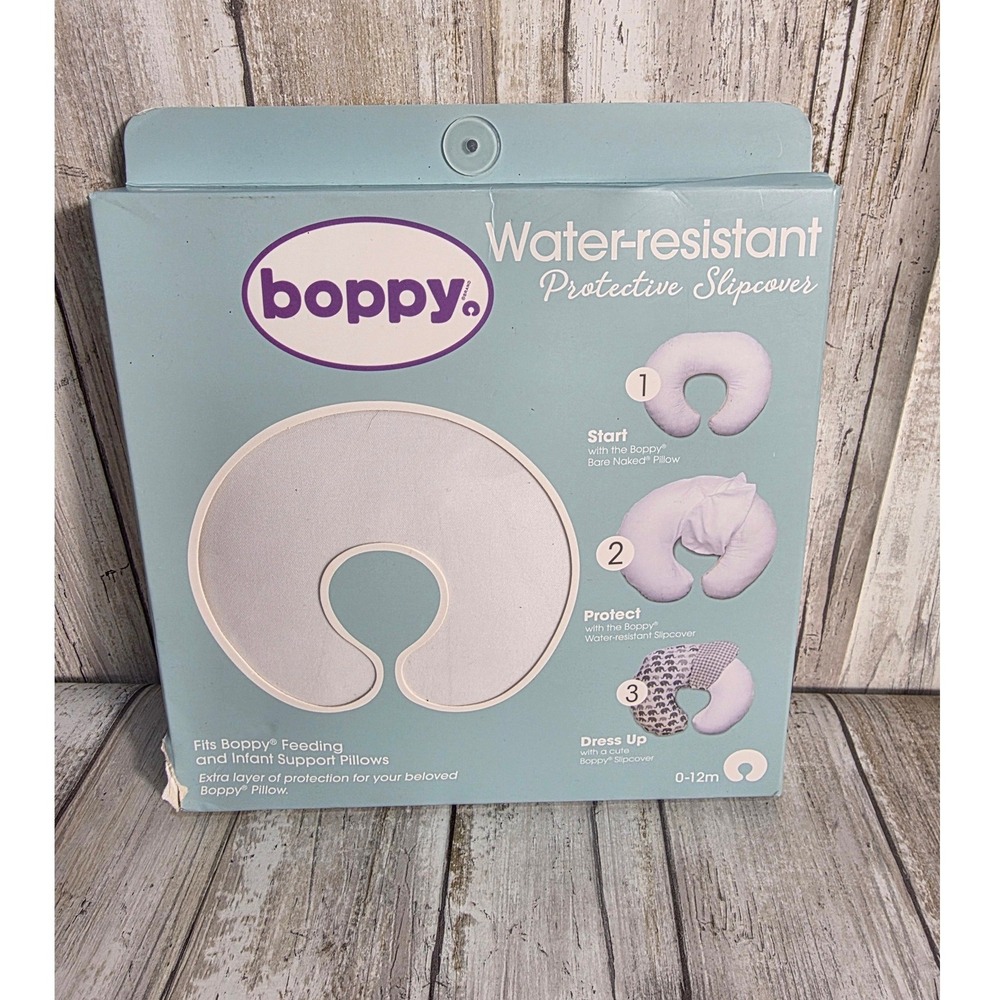 Boppy Water Resistant Protective Slipcover White for Feeding Support Pillows NEW - Picture 4 of 7